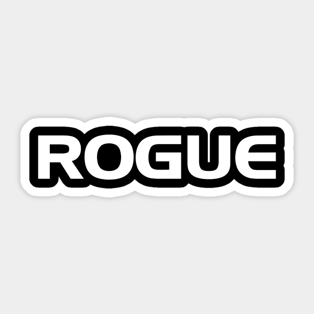 ROGUE - Basic white Sticker by DanielVind